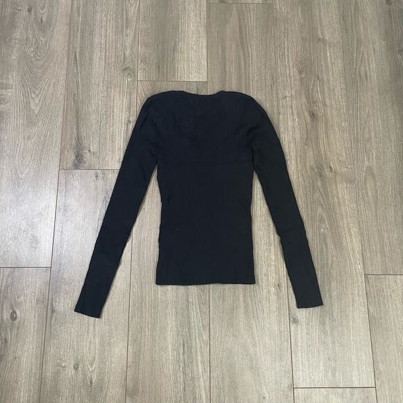 Madewell Wide Rib Long Sleeve Corset Lightweight Sweater Top US Women's XXS New - Picture 3 of 6